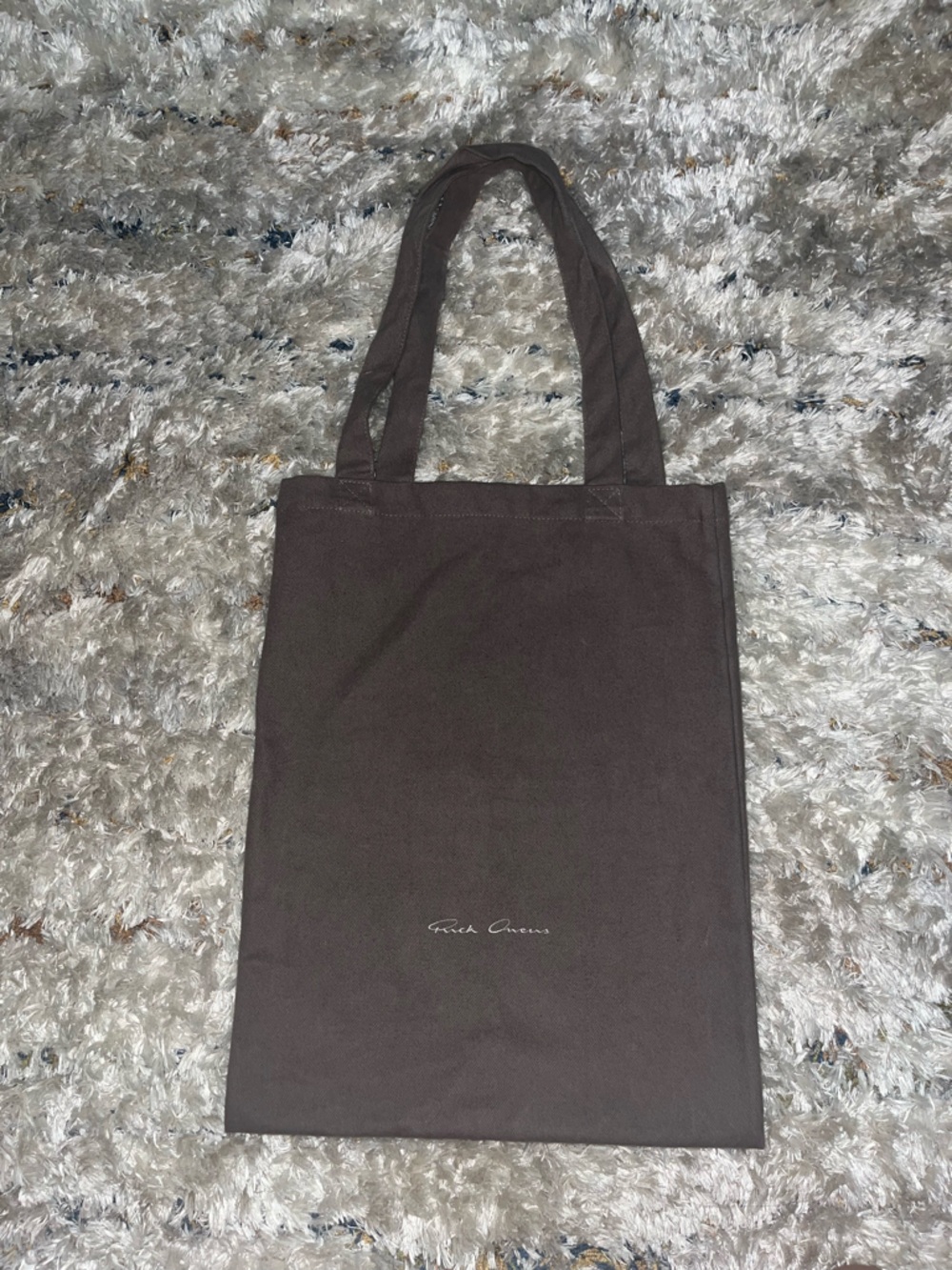 Rick Owens  Dark Brown Truffle Canvas Tote Bag